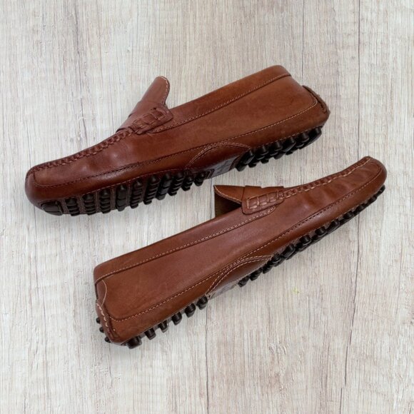 Cole Haan Brown Leather Penny Loafers Driving Moccasins Men’s 8.5 - Picture 4 of 8